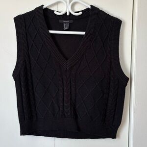 🎉4/30$🎉 Forever 21 Black Knit Sweater Vest Size XL — NWOT